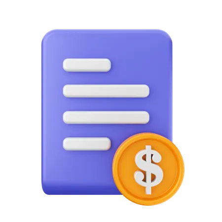 File Payment 3D Icon