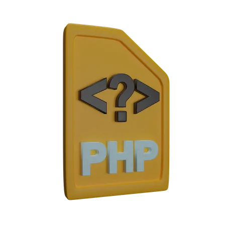 Rendering File PHP Coding 3D Icon