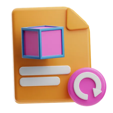 File Processing  3D Icon