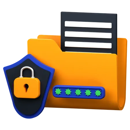 File Protection  3D Icon