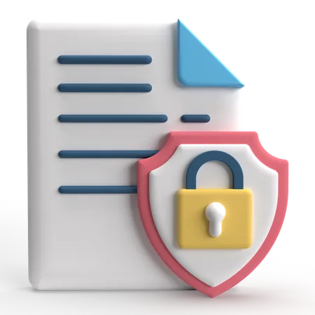 File Protection  3D Icon