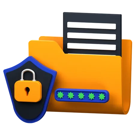 File Protection 3 D Icon Illustration 3D Icon
