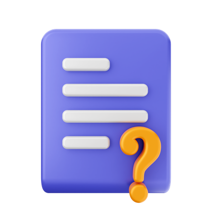 File Question 3D Icon