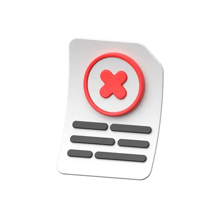 File Remove  3D Icon
