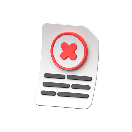 File Remove  3D Icon