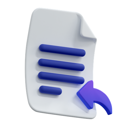 File Reply  3D Icon