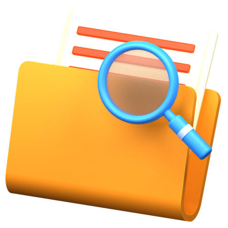 File Research  3D Icon