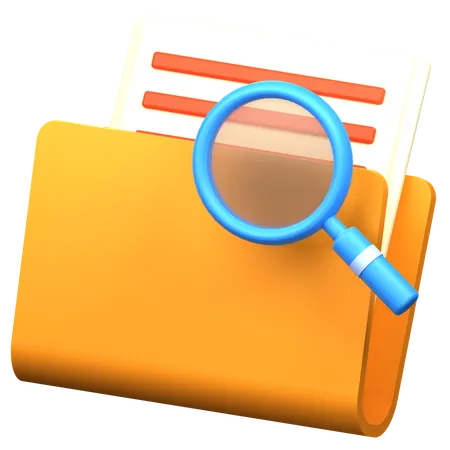 File Research  3D Icon