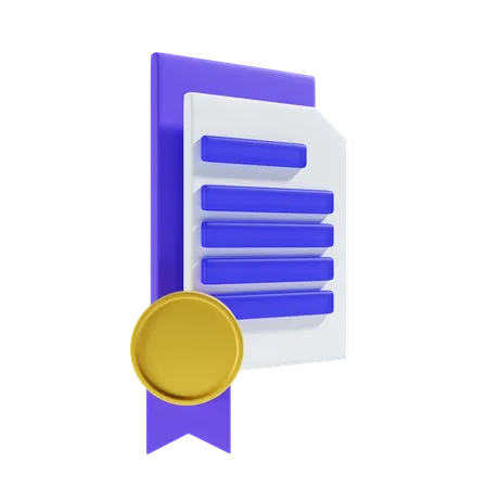 Reward File Icon 3 D Illustration 3D Icon