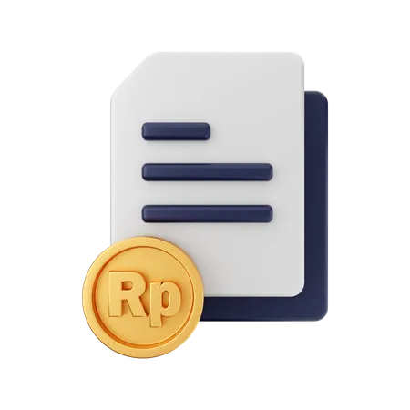 File Rupiah  3D Illustration