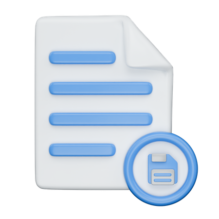 파일 저장  3D Icon