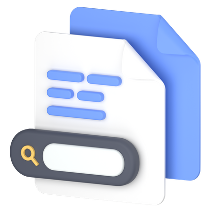 File search  3D Icon