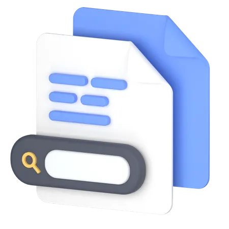 File search  3D Icon