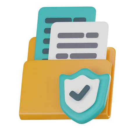 3 D Icon Portraying Protected Folder Ideal For Illustrating Concepts Of Data Protection Privacy And Secure Storage In The Digital Age 3 D Render Illustration 3D Icon