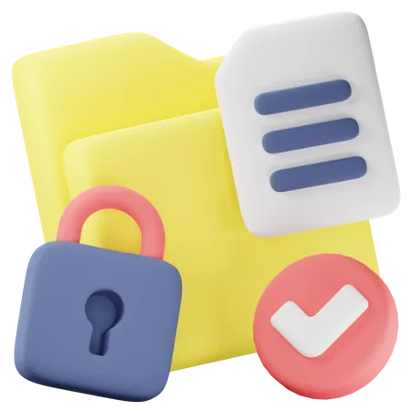 File Security  3D Icon