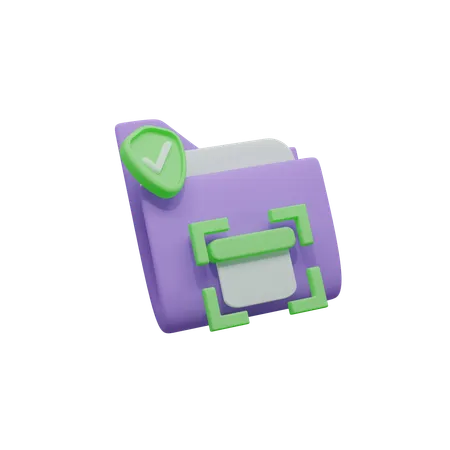 File security  3D Icon