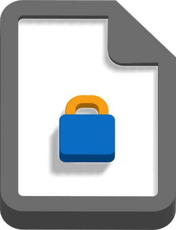 File security  3D Icon