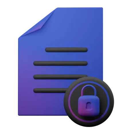 File Security  3D Illustration