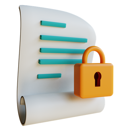 File Security  3D Illustration