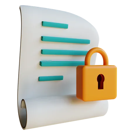 File Security  3D Illustration