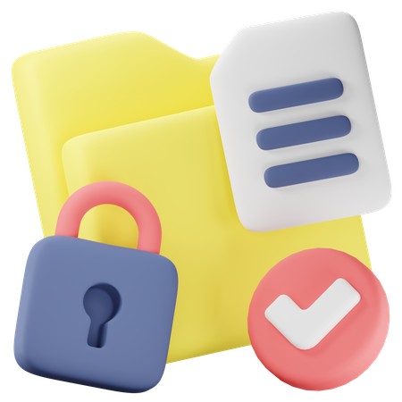 File Security 3D Icon
