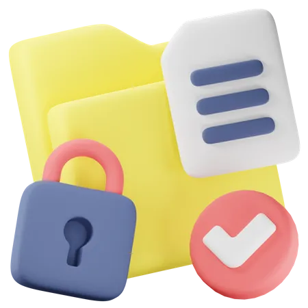 File Security 3D Icon
