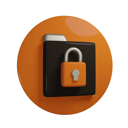 File Security Lock  3D Icon