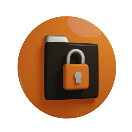 File Security Lock  3D Icon