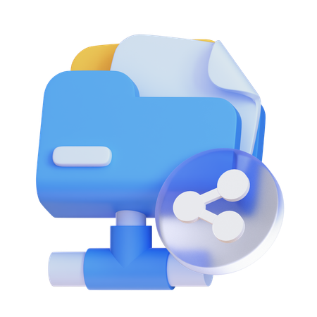 파일 공유  3D Icon