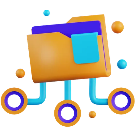 File Sharing  3D Icon