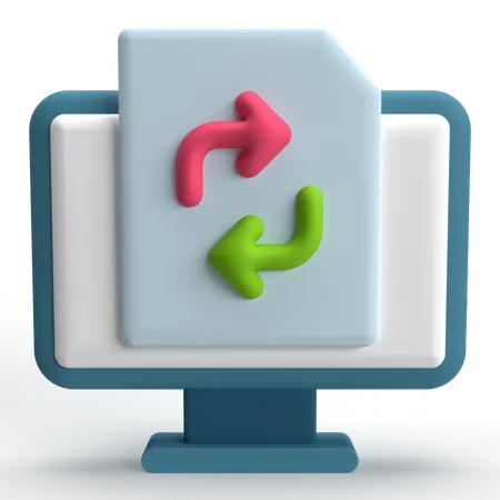 File Sharing  3D Icon