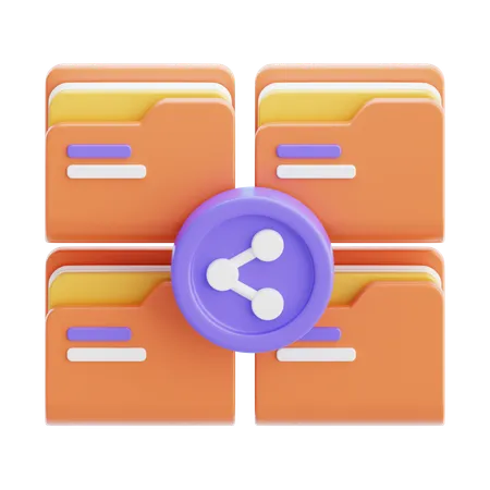 File Sharing  3D Icon