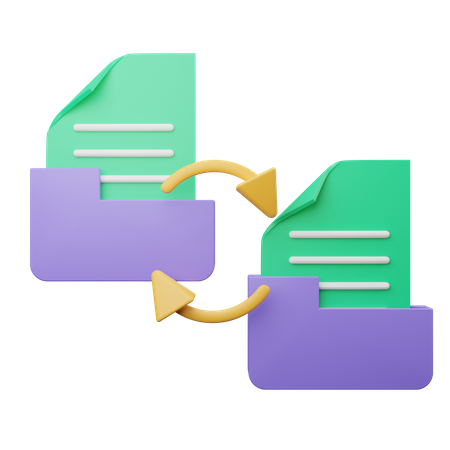 File Sharing  3D Icon