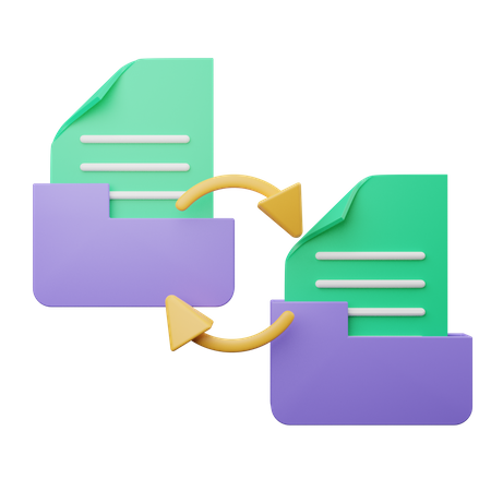 File Sharing  3D Illustration