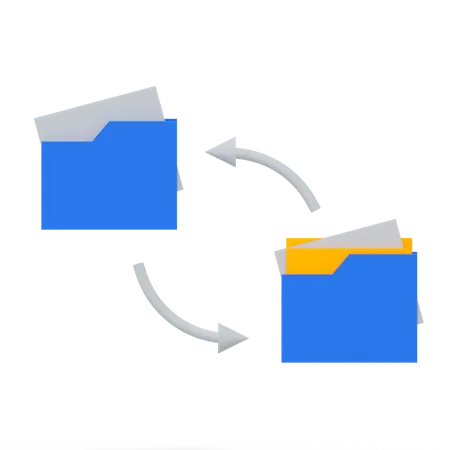 File Sharing  3D Illustration