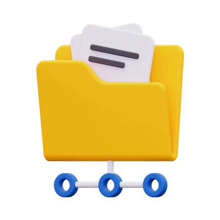 3 D File Sharing Icon 3D Icon
