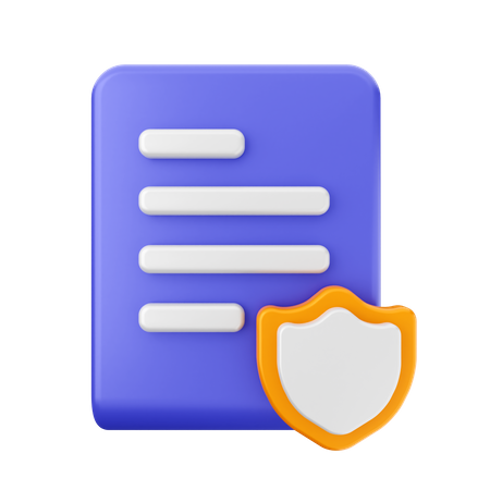 File Shield  3D Icon