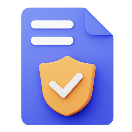 File shield  3D Icon