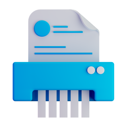 File shredder  3D Icon