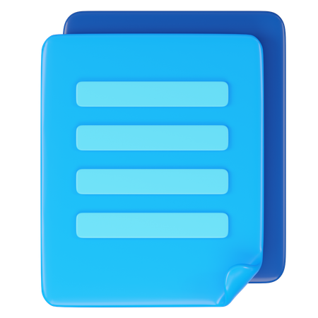 File Stack  3D Icon
