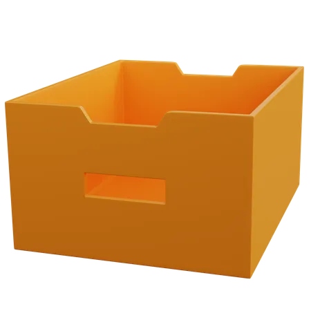 File Storage Empty  3D Icon