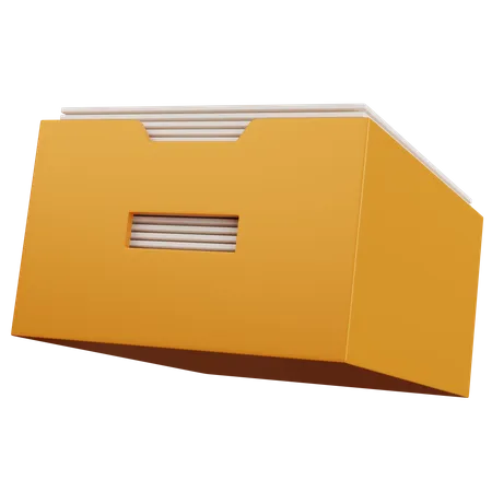 File Storage Floating  3D Icon