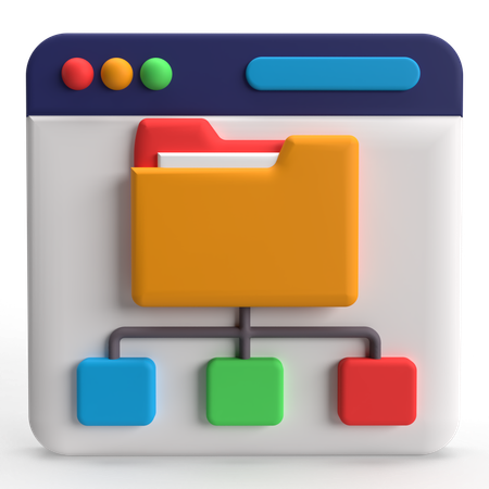 File Structure  3D Icon