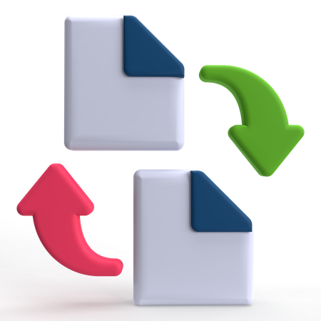 File Sync  3D Icon