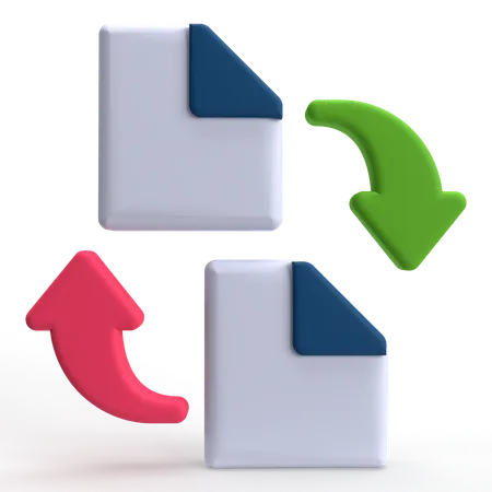 File Sync  3D Icon