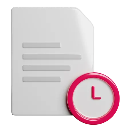 File Time  3D Icon