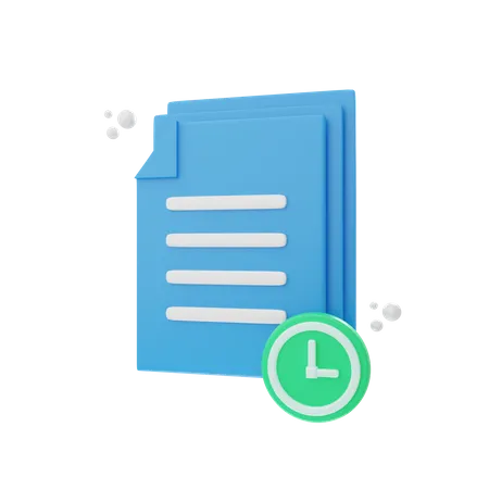 File Timer 3D Icon