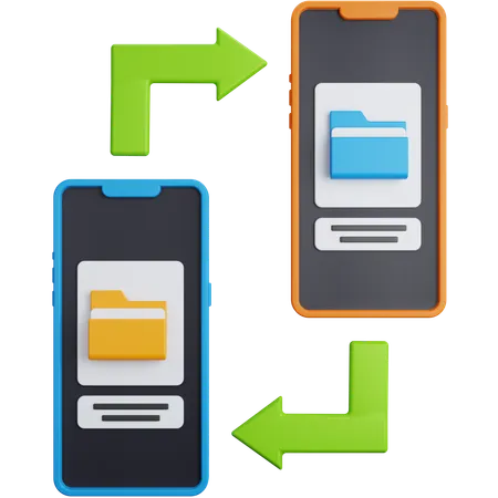 File Transfer  3D Icon