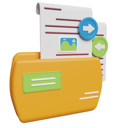 File Transfer  3D Icon