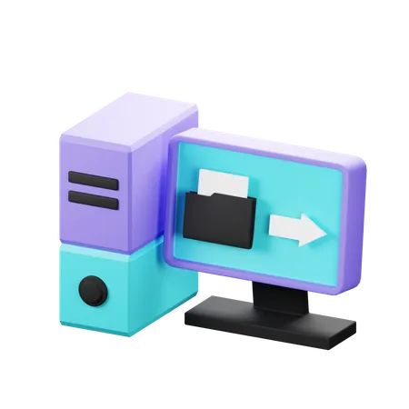 File Transfer  3D Icon